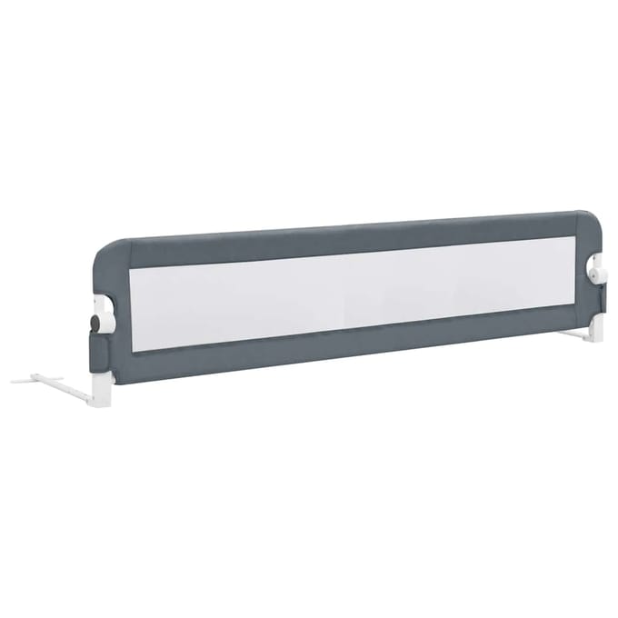 Barrière de lit pour enfant, Grise, 180x42 cm, Polyester