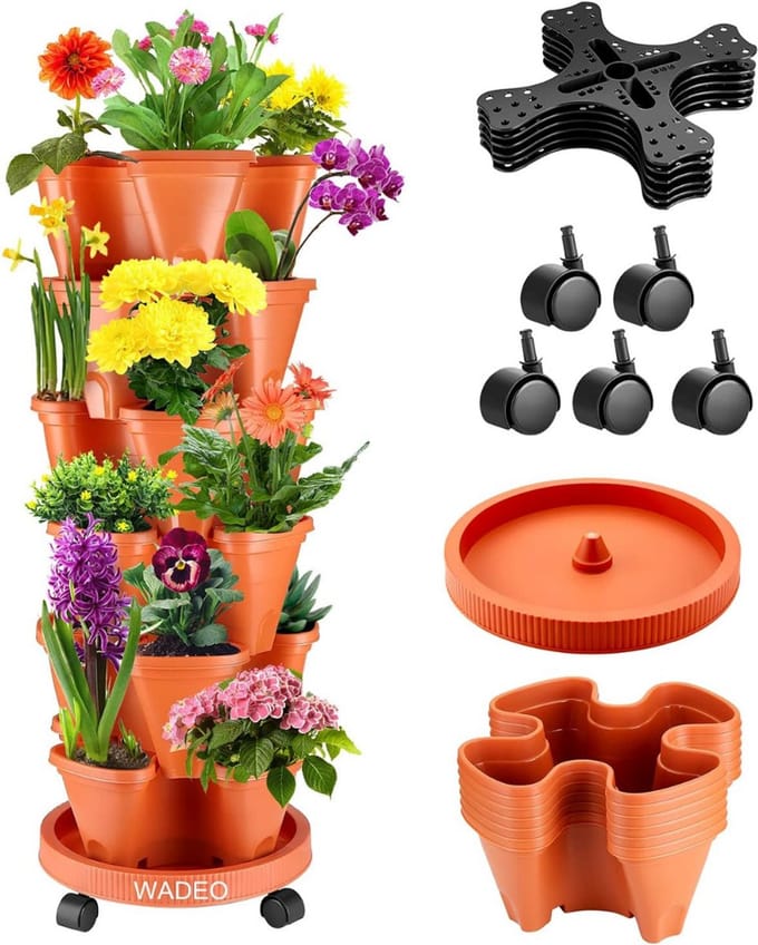 Zylo® Verticale Tuin met Watersysteem - Verticale Moestuin - Watersysteem - Oranje - ‎35cm x 25cm x 34cm;