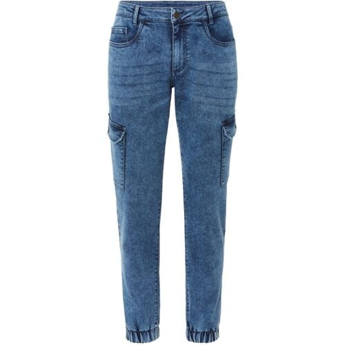 LIVERGY Heren denim joggers (Blauw, 48)
