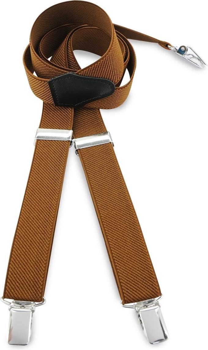We Love Ties - Bretels - Kinderbretels uni bruin - bruin