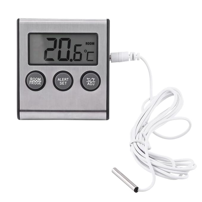 Nieuwe Digitale LCD Koelkast Temperatuur Koelkast Vriezer Kamer Thermometer Met Magneet En Standaard white