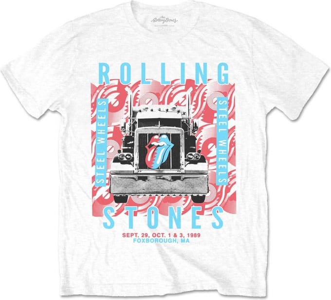 The Rolling Stones - Steel Wheels Heren T-shirt - S - Wit