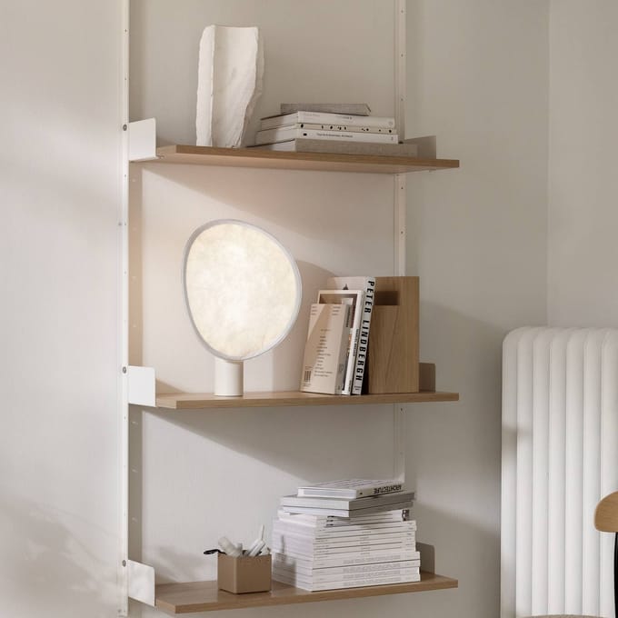 New Works LED tafellamp met oplaadbare batterij Tense, wit, 43 cm