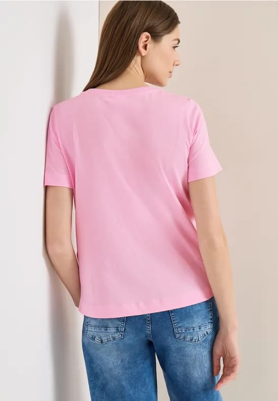 Basic shirt met print aan de voorkant