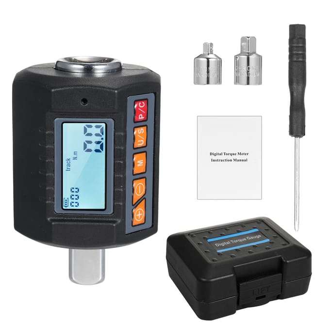 ENC-340 Digitale Display Momentmeter Sleutel Momenttester 12'' Drive & Inclusief Adapters voor 38'' zwart
