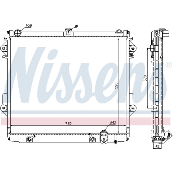 Radiator, motorkoeling NISSENS 646827