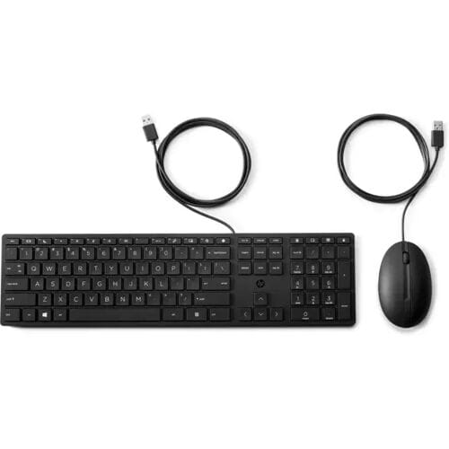 HP Desktop 320MK - Keyboard and mouse set - Engels - Zwart