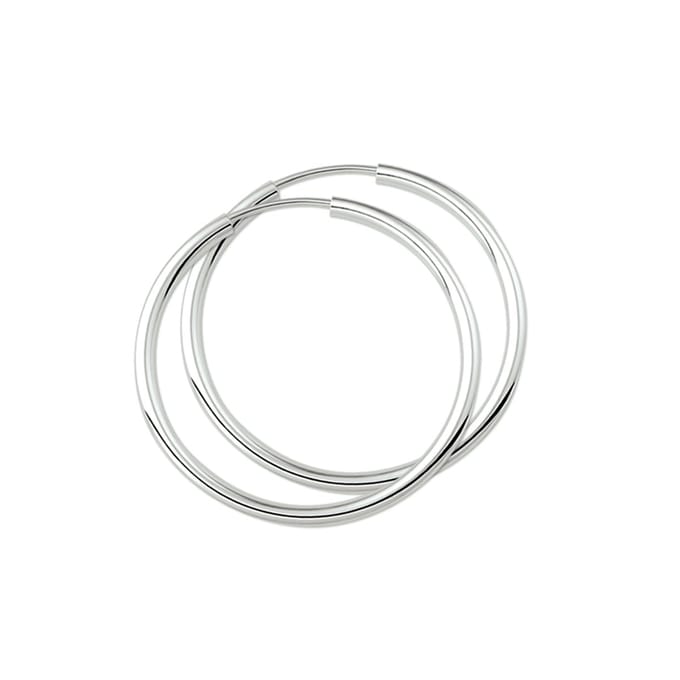 TFT oorringen Ronde Buis Zilver Glanzend 2 mm x 30 mm