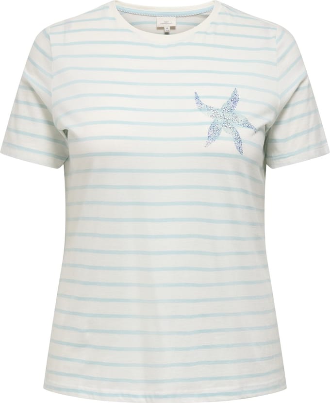 ONLY CARMAKOMA - CARKITA LIFE SS JEANS TEE JRS - Dames - T-shirts