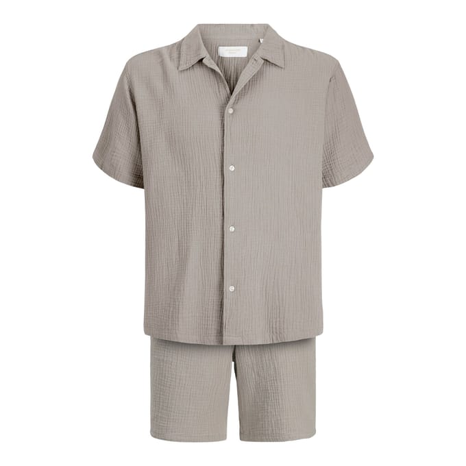 Jack & Jones Tucket Cloth Overhemd en Short Set Heren - Maat XL