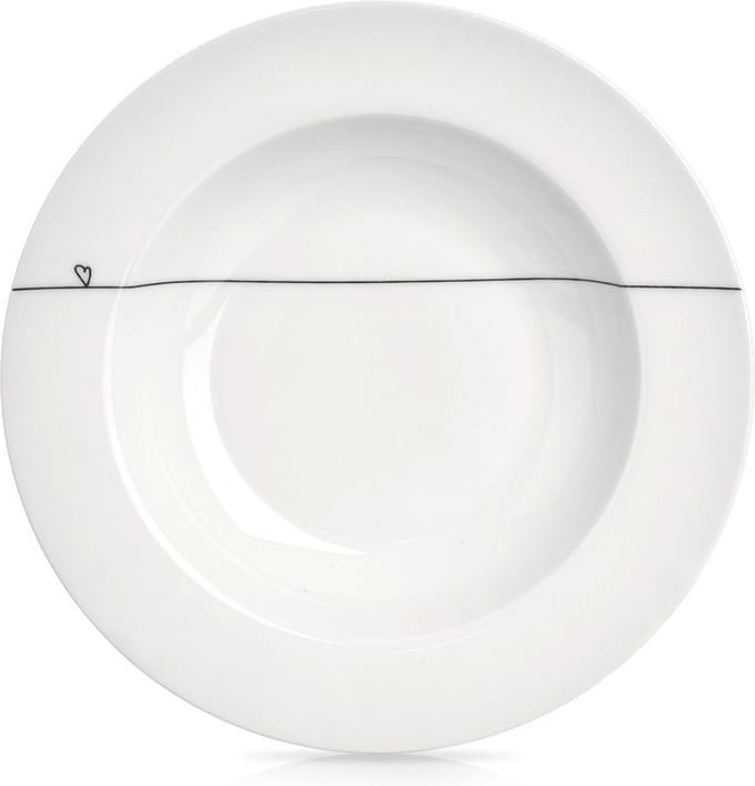 Diep Bord Porselein Wit HART 22 cm, 250 ml - Soepbord - Diepe Borden - Pastabord