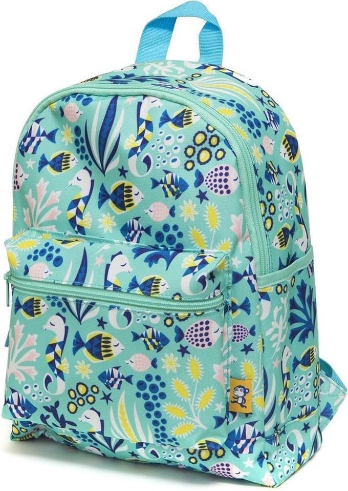 Petit Monkey kinderrugzak under the sea green