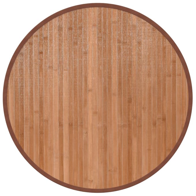 vidaXL - Vloerkleed - rond - 60 - cm - bamboe - naturel