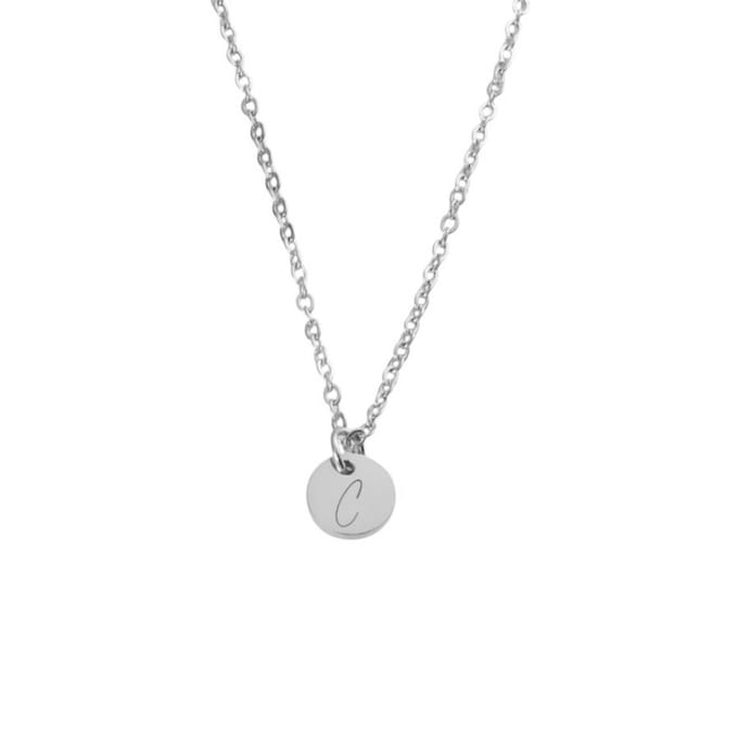 Ketting Muntje met Initiaal Goud