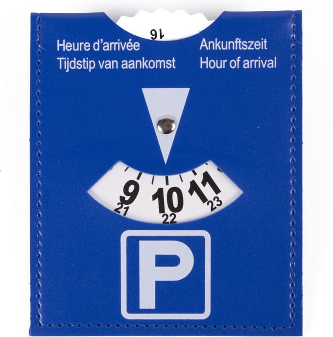 Benson Blauwe parkeerkaart - Compact - Duurzaam PU - Europees goedgekeurd - 12 x 10 cm