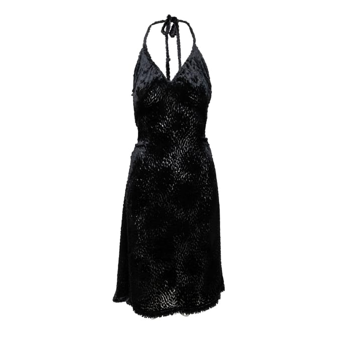 Vivienne Westwood Gold Label halterjurk van imitatiebont - jaren '90