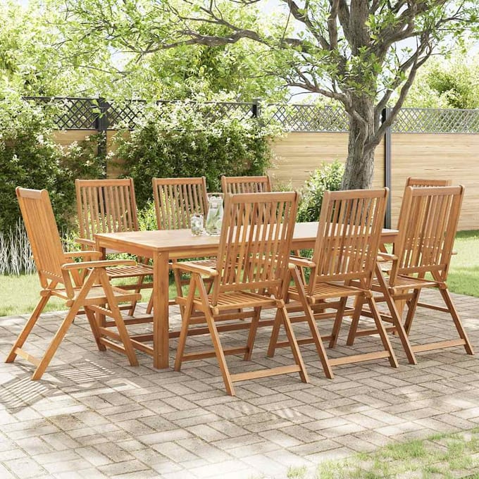 vidaXL - Inklapbare - stoelen - 8 - st - massief - acaciahout