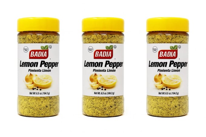 Badia Spices | Lemon Pepper | Citroenpeper | 3 x 184.3 gram | Multipack | Voordeelbundel