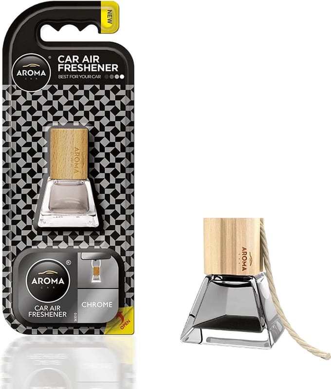 Aromacar - Prestige Wood - Chrome - Car Airfreshner