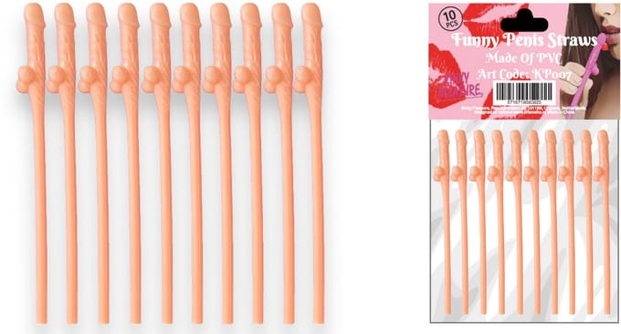 Herbruikbare Piemel Rietjes Beige 10 Stuks 19cm