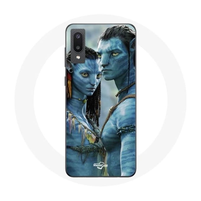 Coque - maniacase - Samsung Galaxy A02 - Noir - Souple - Avatar Neytiri et Jake noir