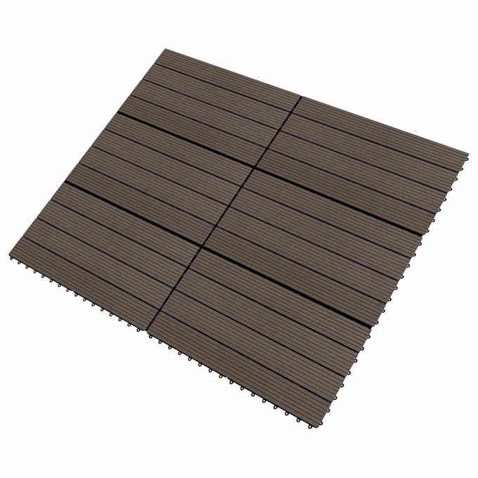 vidaXL - Terras - Tegel - 6 - st - Donkerbruin - 60 - x - 30 - cm - WPC