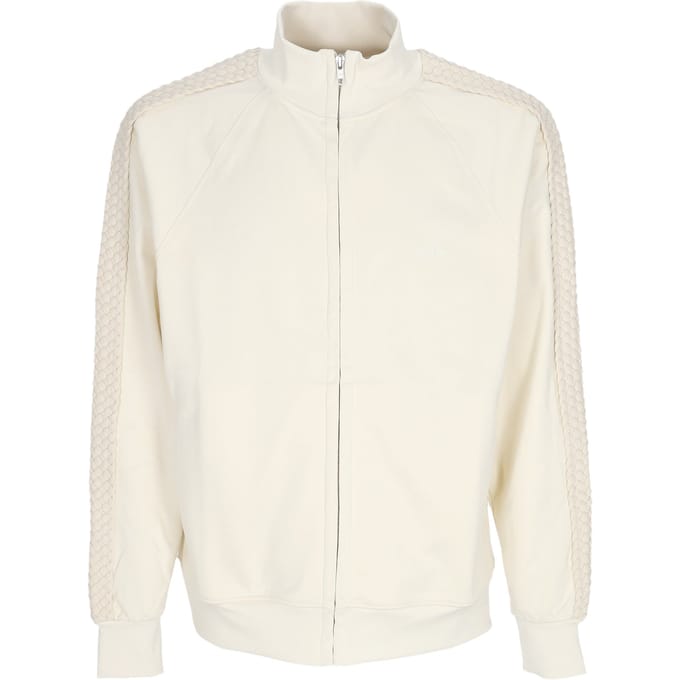 Mannen High Collar Braid Strip Jacket Cream