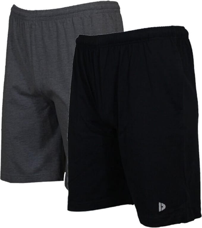 2-Pack Donnay - Ess. joggingshort (Roy) - Sportshort - Charcoal-marl/Black (1030) - maat M