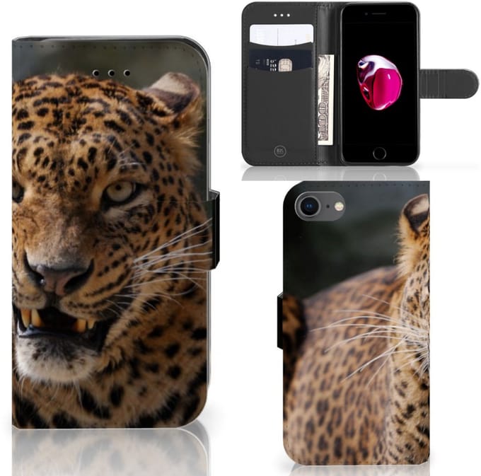 iPhone 7 | 8 | SE (2020) | SE (2022) Telefoonhoesje met Pasjes Luipaard