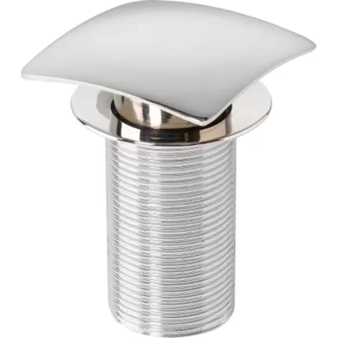 Wirquin Wastafelplug Quick-clac Zonder Overloop Chrome Vierkant 75mm