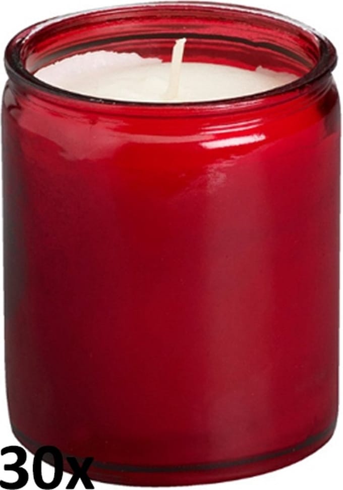 Bolsius - Horeca Star Light - 82/68 - 30 stuks per verpakking - Rood
