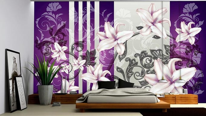Flower Floral Pattern Photo Wallcovering