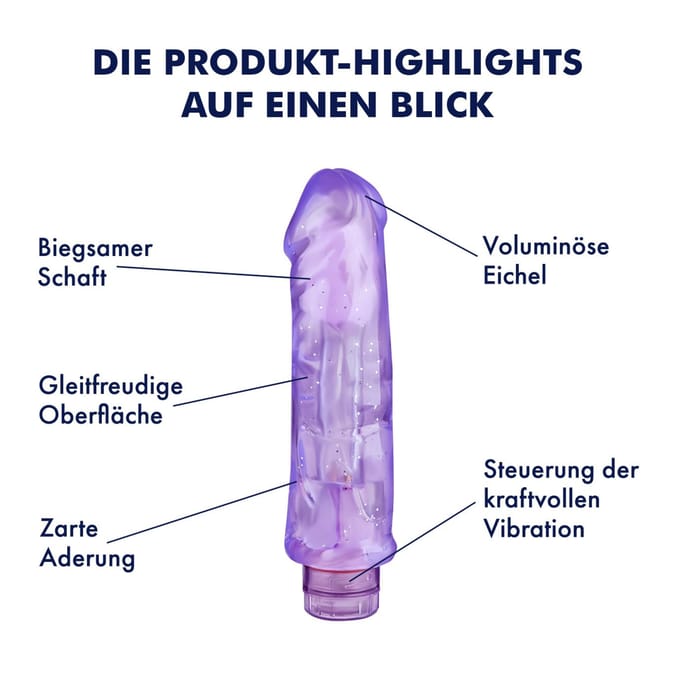 Volumineuze natuurlijke vibrator, 23 cm