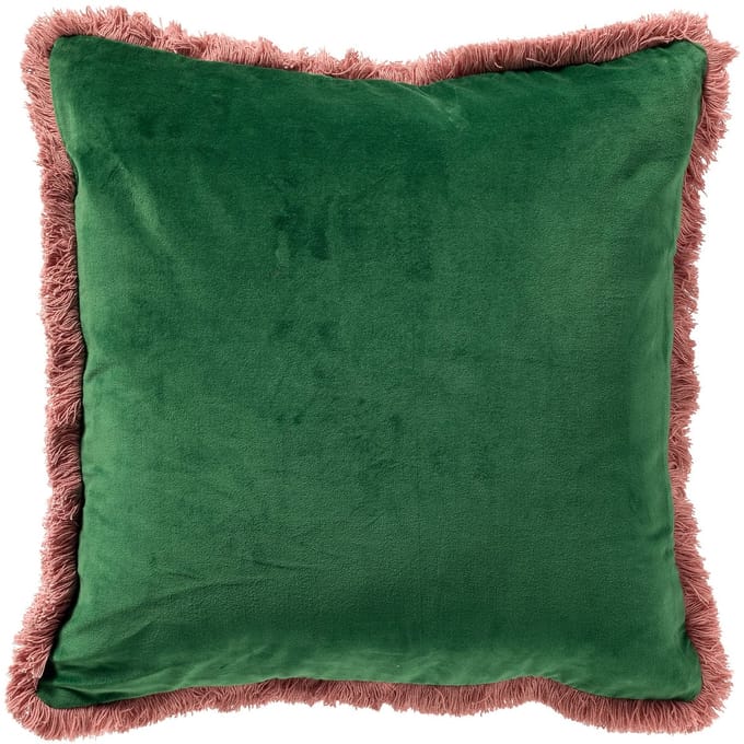 SEBASTIAAN | sierkussen 45x45 cm | Grass Green | groen en oranje | Hoii