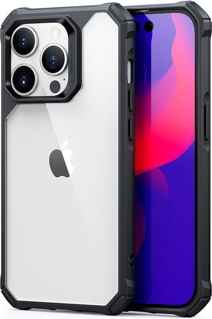 ESR Air Armor iPhone 14 Pro Max Hoesje Back Cover Transparant Zwart