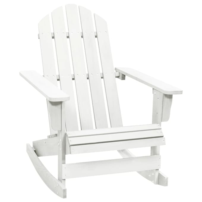 vidaXL - Tuinschommelstoel - hout - wit