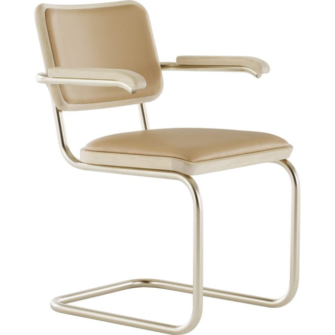 Thonet JS. THONET van Jil Sander S 64 P Nordic sledestoel - ThonetNordic1LlightCaramel