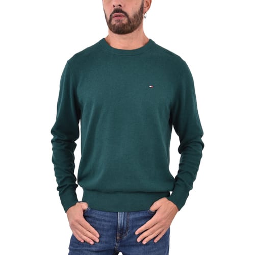 Tommy Hilfiger Tommy Hilfiger Pullover Pima Org Cotton/Cashmere Crew Neck Ornamental Green Heather  2XL