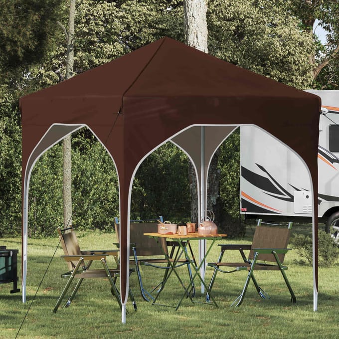 vidaXL - Pop-up - Feesttent - 194 - x - 194 - x - 245 - cm - Bruin