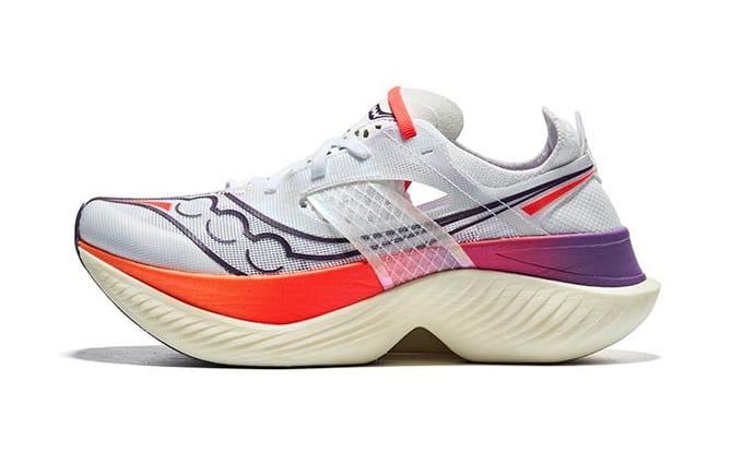 Saucony Endorphin Elite Wit Vizired (Vrouwen) 38.5 beige