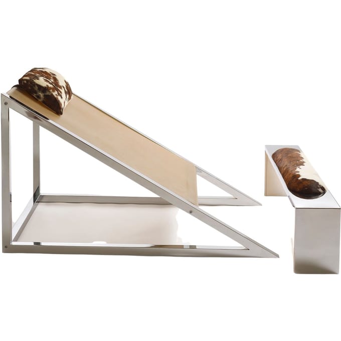 Poltronova - Mies fauteuil met voetensteun - meerkleurig