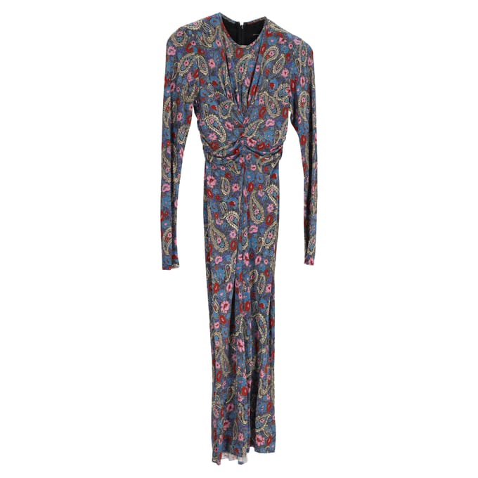 Isabel Marant Linario bedrukte midi-jurk van veelkleurige viscose.