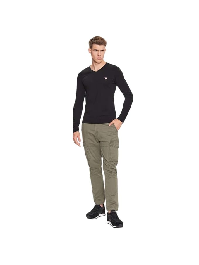 T-shirt met lange mouwen en v-hals Guess Core