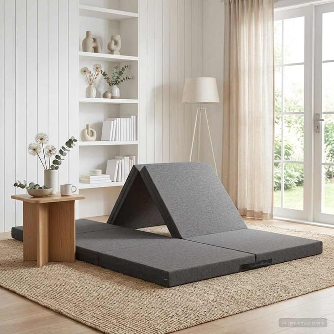 vidaXL - Vouwbare - Sofa - Bed - 70 - x - 67 - x - 48 - cm - Lichtgrijs