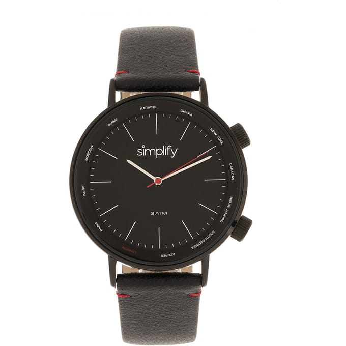 Vereenvoudig het 3300 horloge met leren band