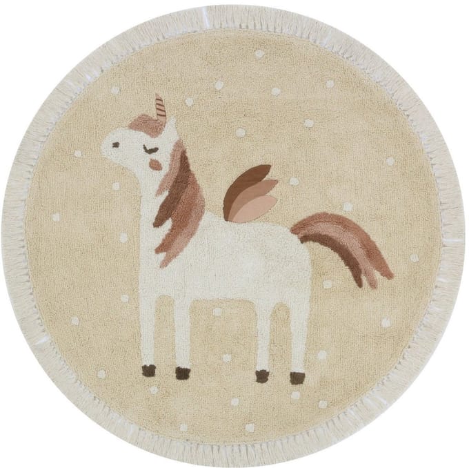 Tapis Petit Vloerkleed Rond Faye Unicorn