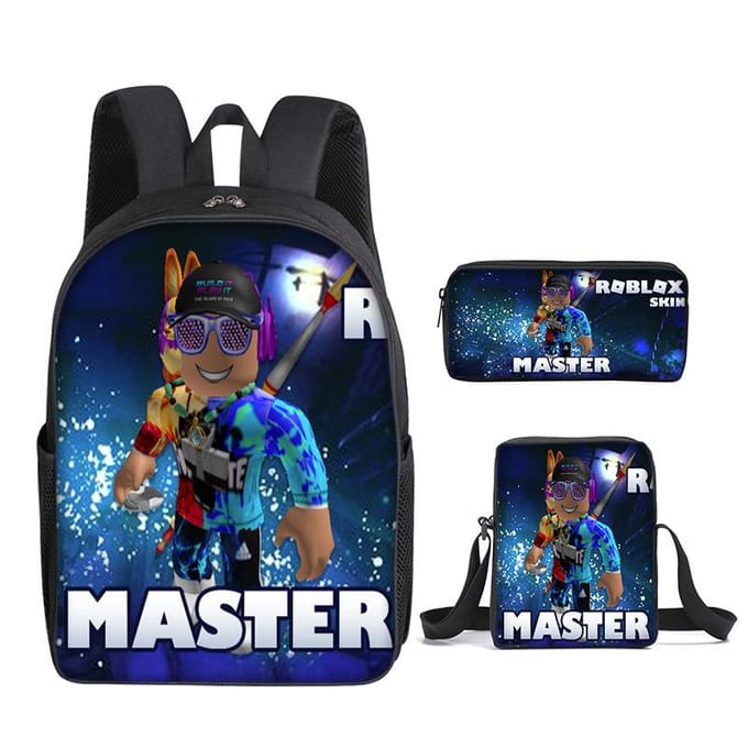Roblox Student Schooltas Basisschool en Middelbare School Rugzak Modetrend Rugzak Drie Delig Set Backpack