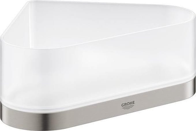 GROHE Selection hoek douchetray met houder - supersteel (RVS look) - 41038DC0