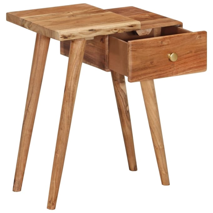 vidaXL - Nachtkastje - 45x32x55 - cm - massief - acaciahout