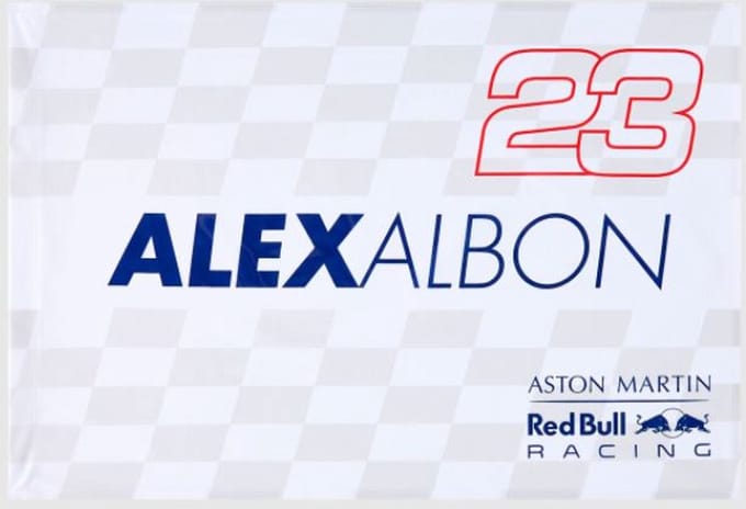 Red Bull Amrbr Fw Vlag 90x60 Albon Vlag Wit - UNI